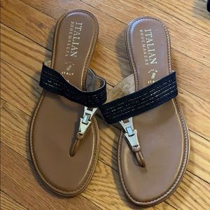 Italian Shoemaker Black Sandals